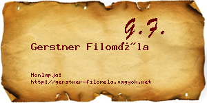 Gerstner Filoméla névjegykártya